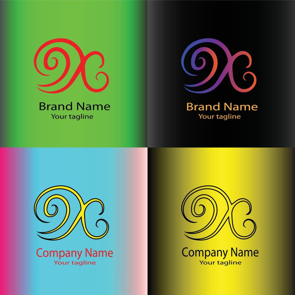 Flowing, Artisan Flourish, Abstract logos with elegant designs that feel artistic and classical, perhaps suggest beauty, elegance or creativity. vector