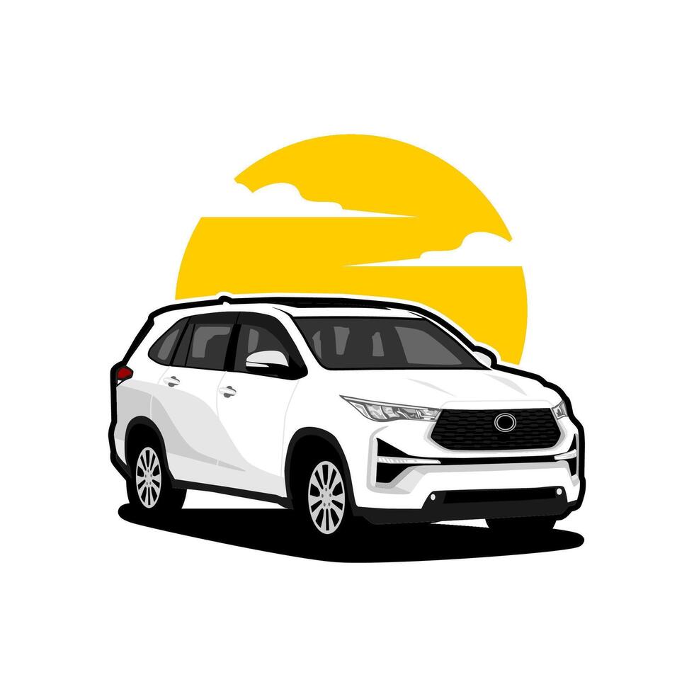 mpv car template illustration vector