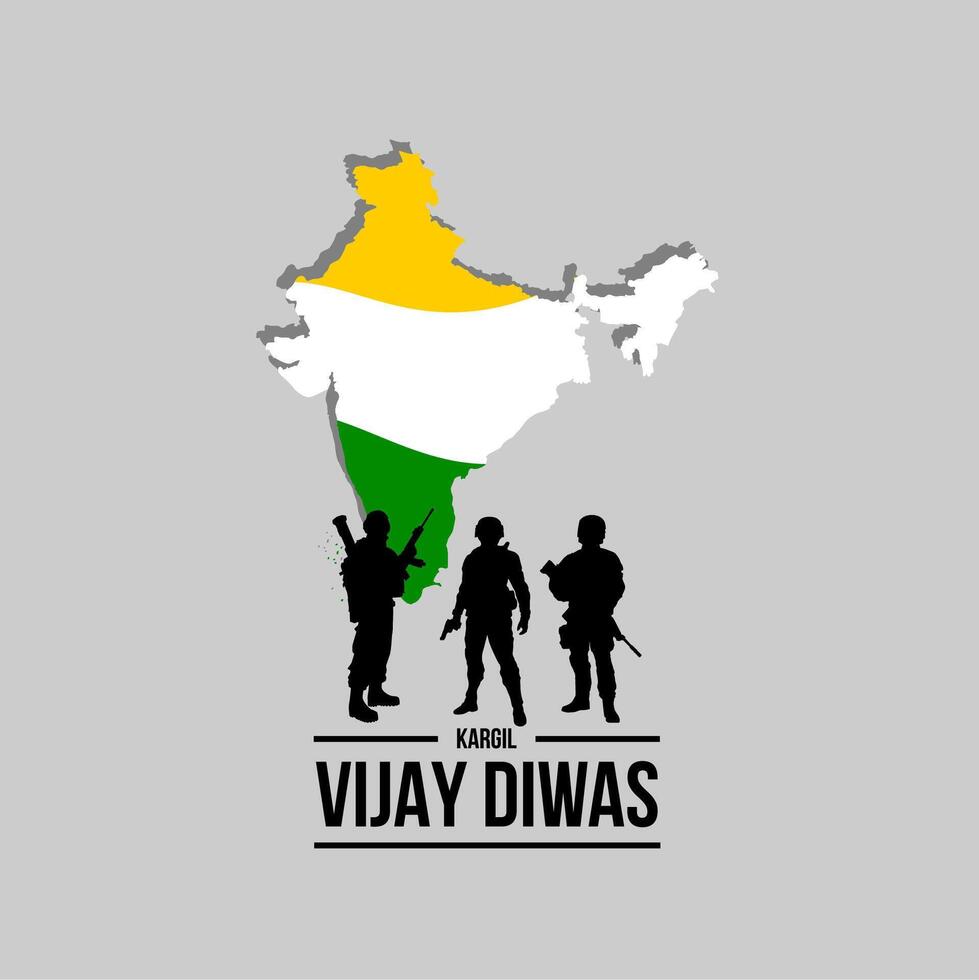 illustration kargil vijay diwas vector