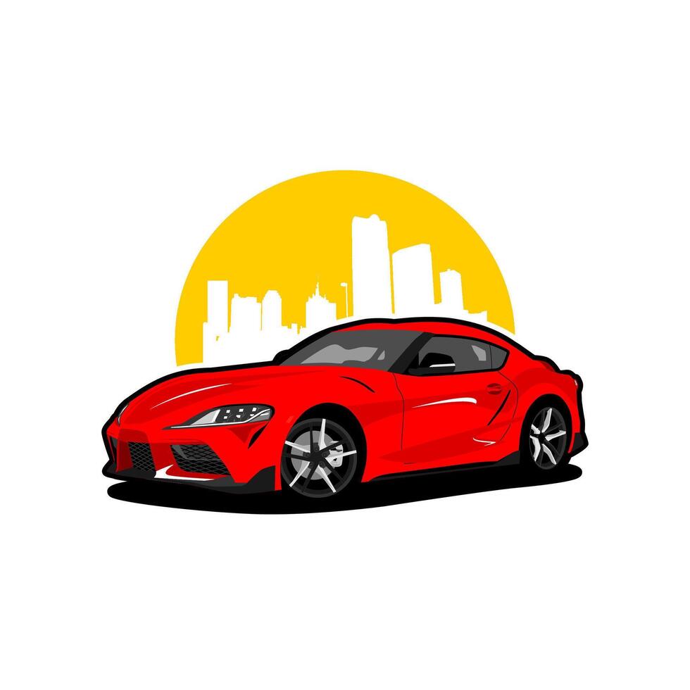 sports car design illustration vector