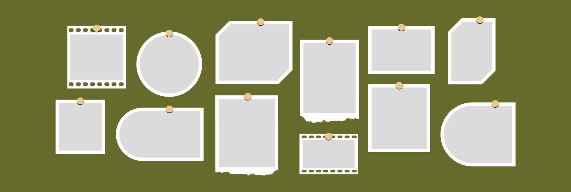 Collage grid photo effect vector