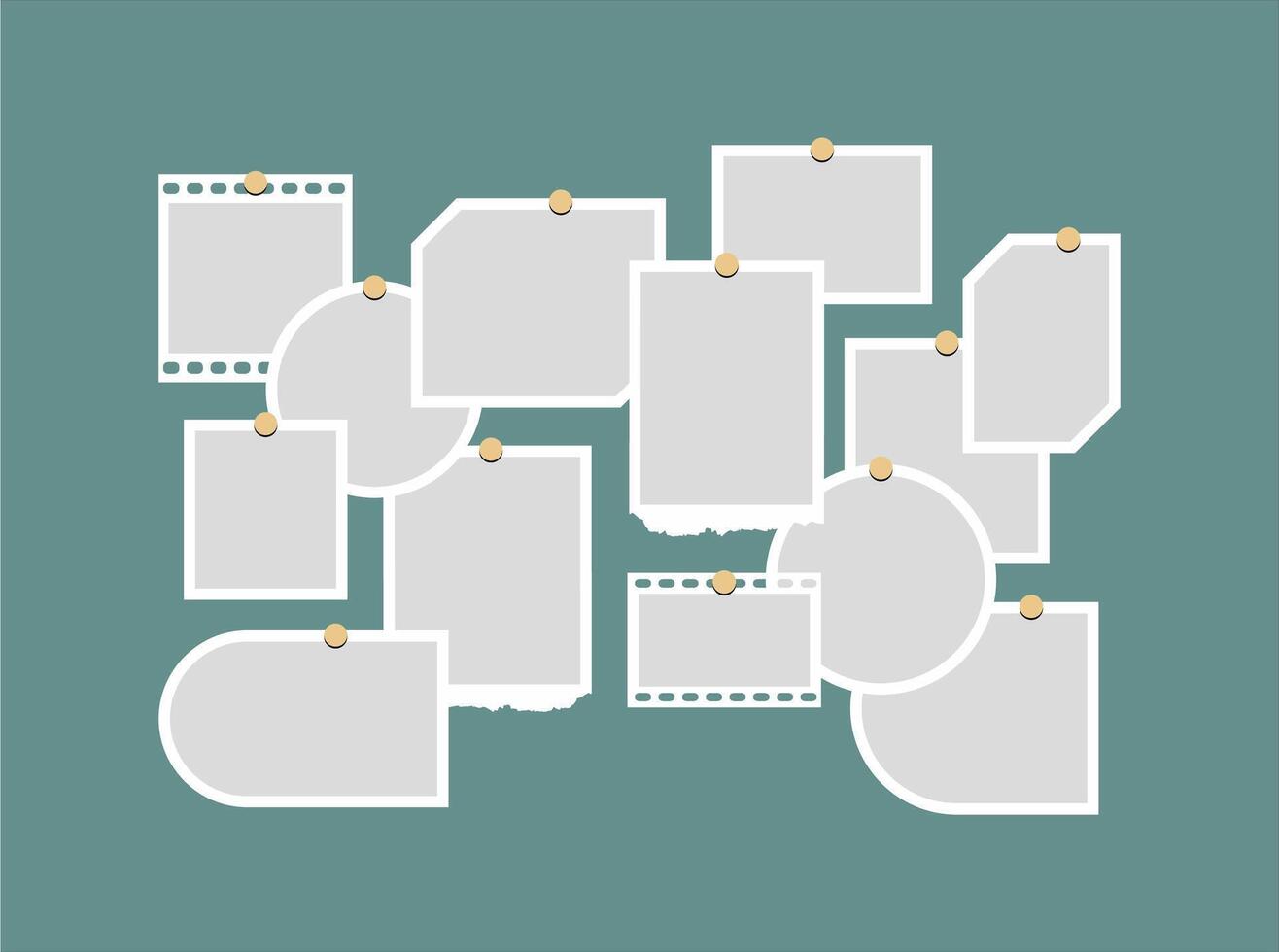 page grid layout abstract photo frames vector