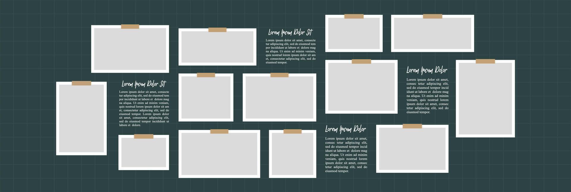 Creative Template Collage Frames for photo vector