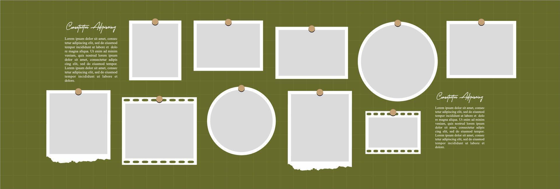 Board Collage photo effect vector