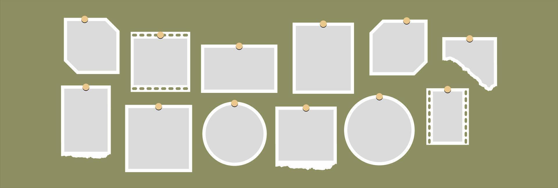 Photo frame collage concept vector