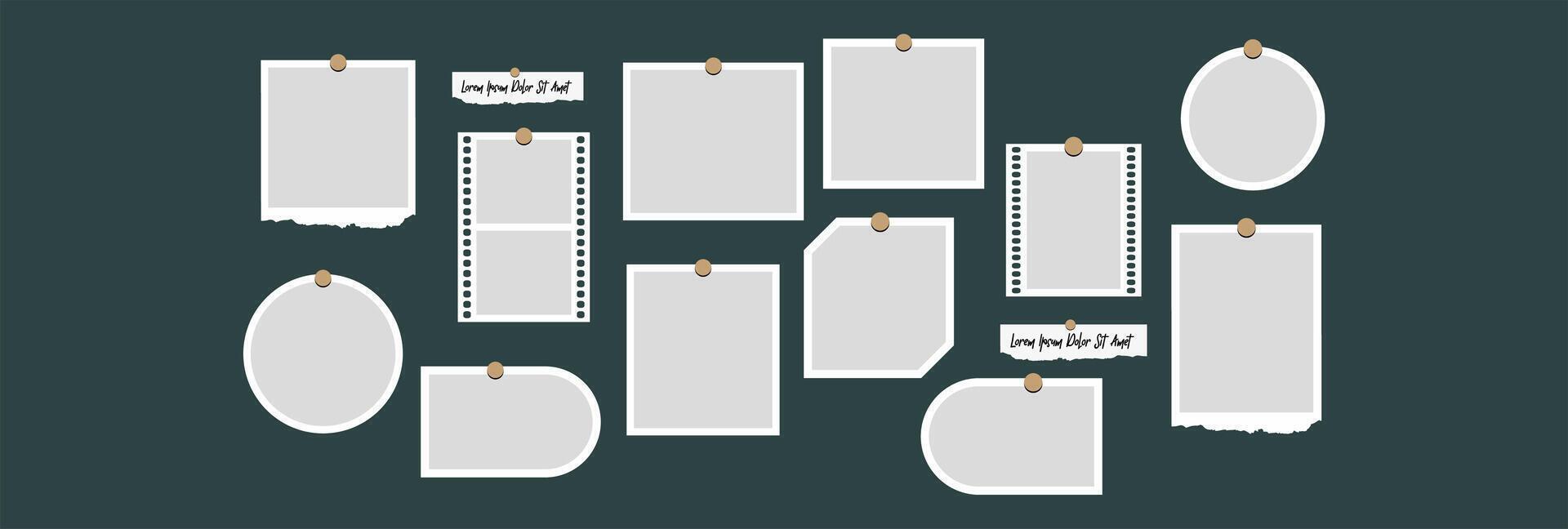 Creative Pictures or photos frame collage vector