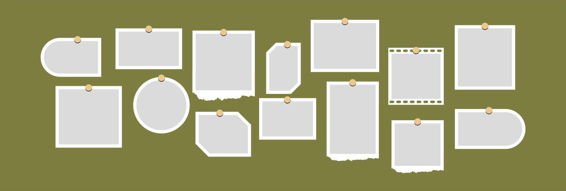 Photo frame collage modern concept vector
