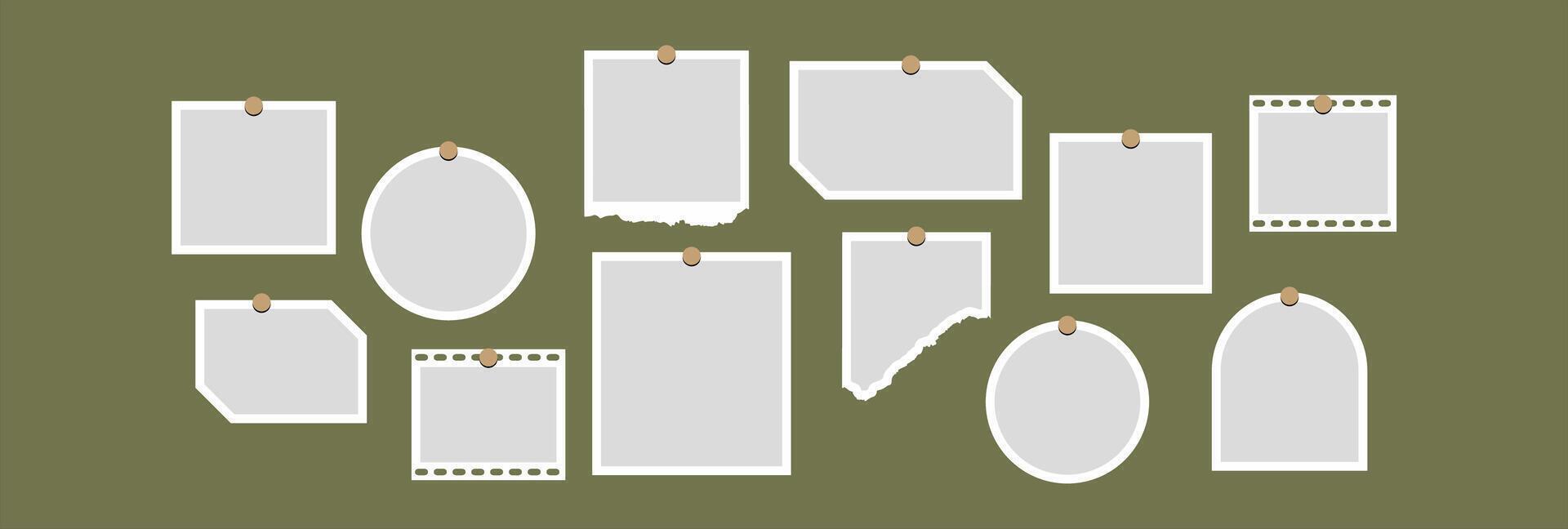 Collage grid effect overlay vector