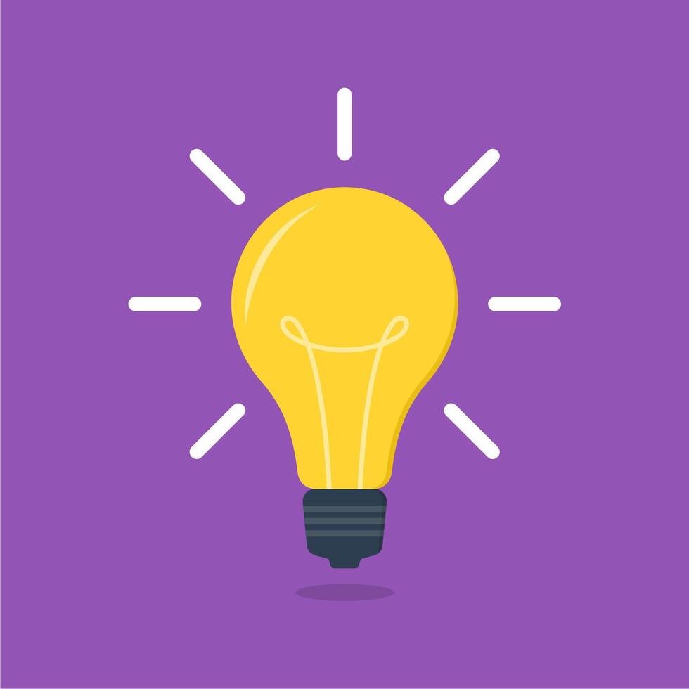 Flat illustration of bright lights on vector