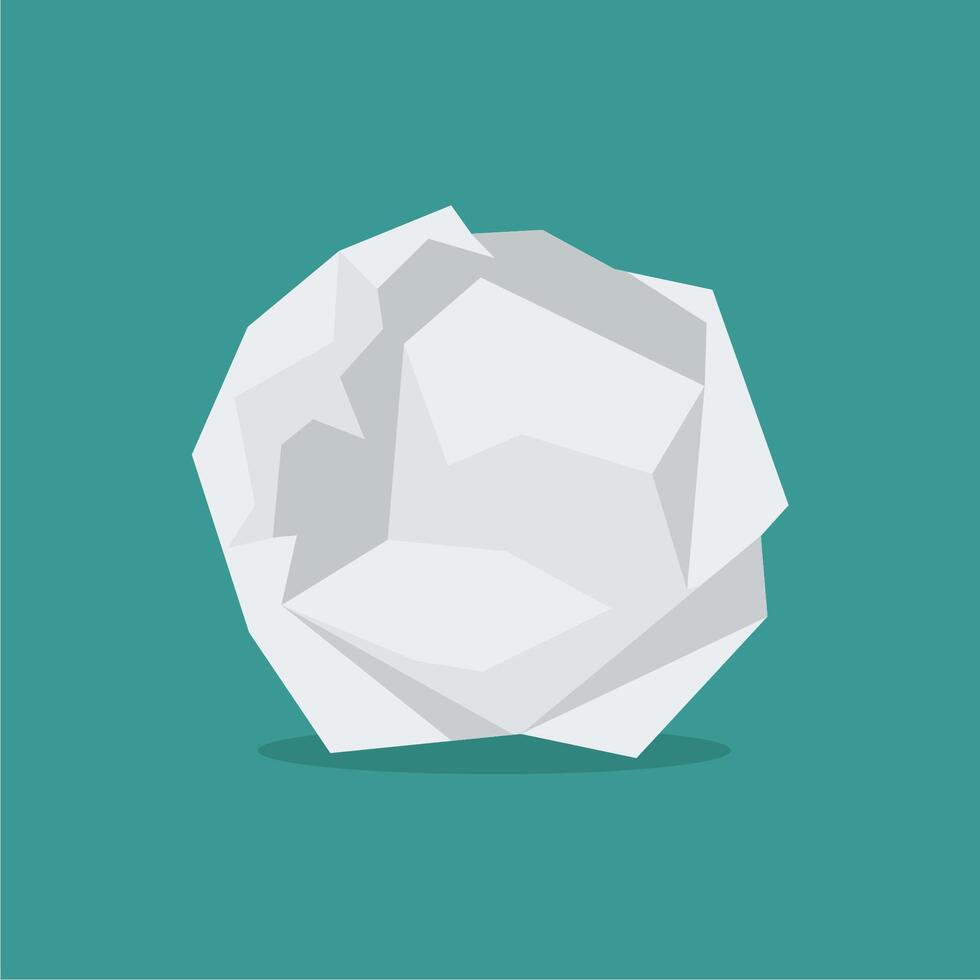 Round crumpled paper illustration vector