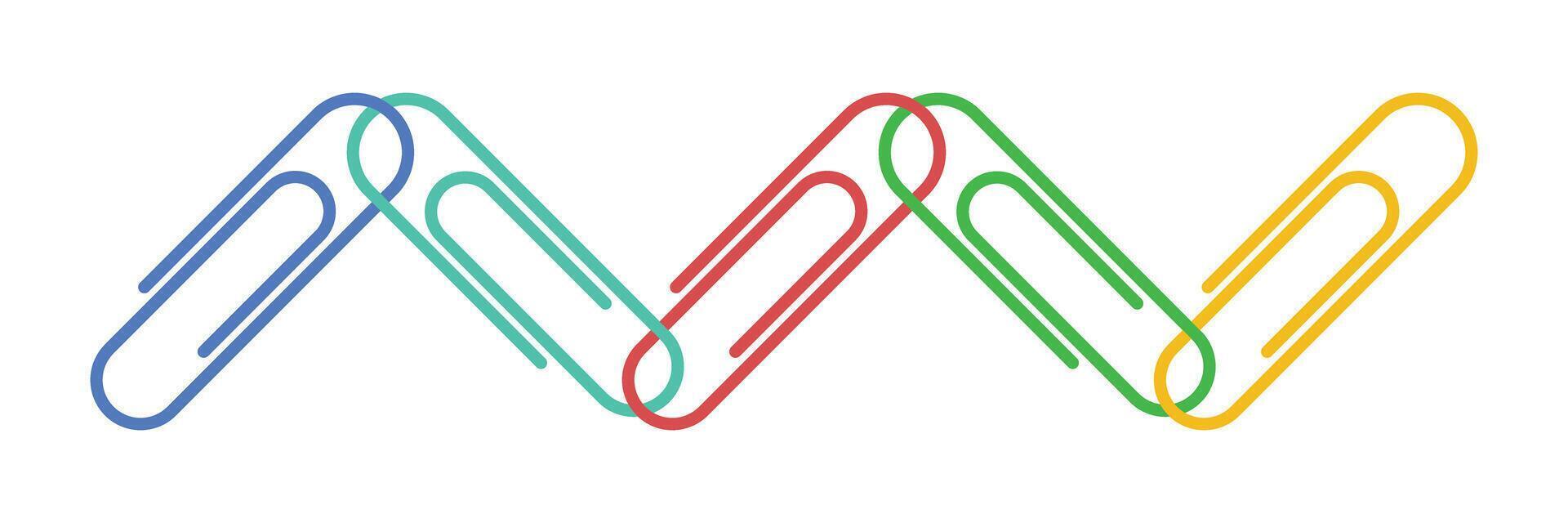 Paper clip icon in flat style. Office attachment illustration on isolated background. Stationery sign business concept. vector