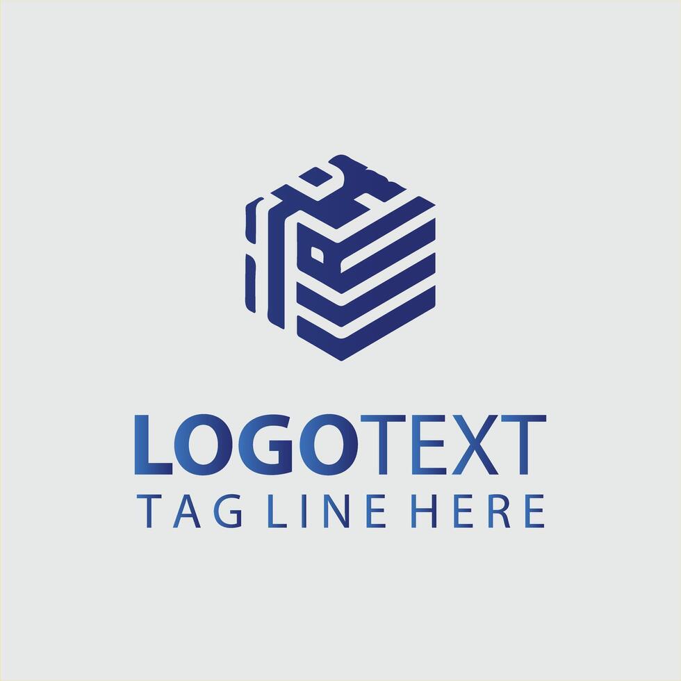 A cube logo design for a business vector