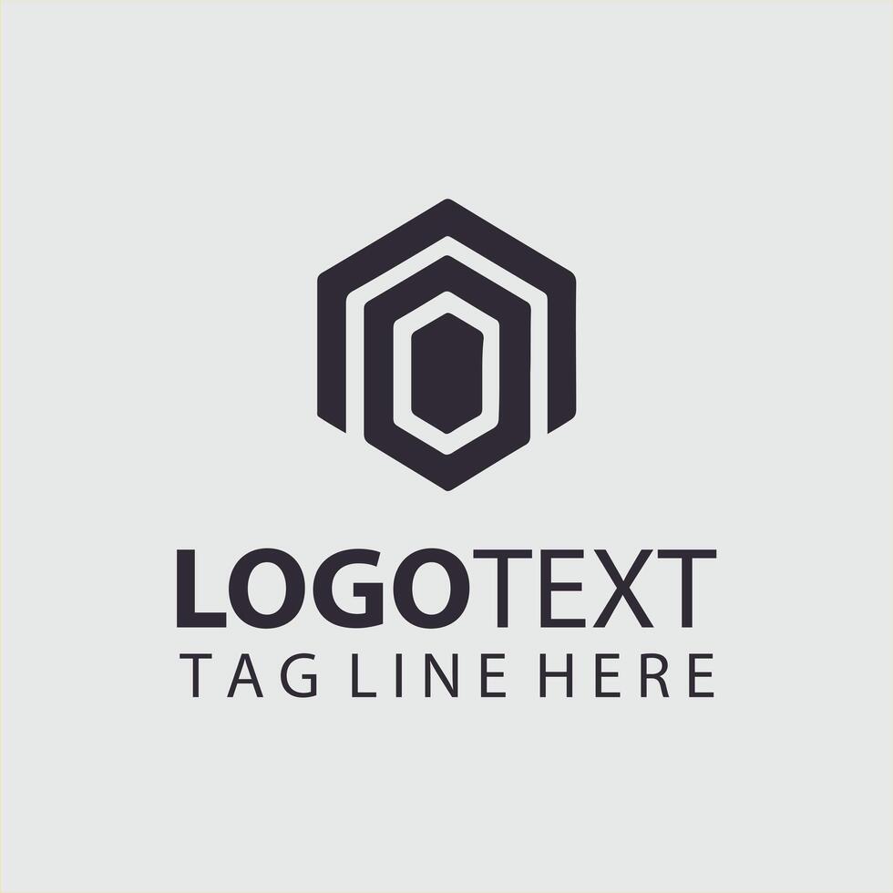 A hexagon logo design for a business vector