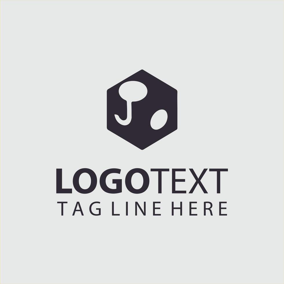 A black and white logo for a dice game vector