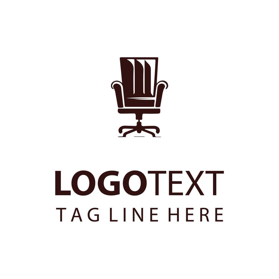 Office chair logo design vector