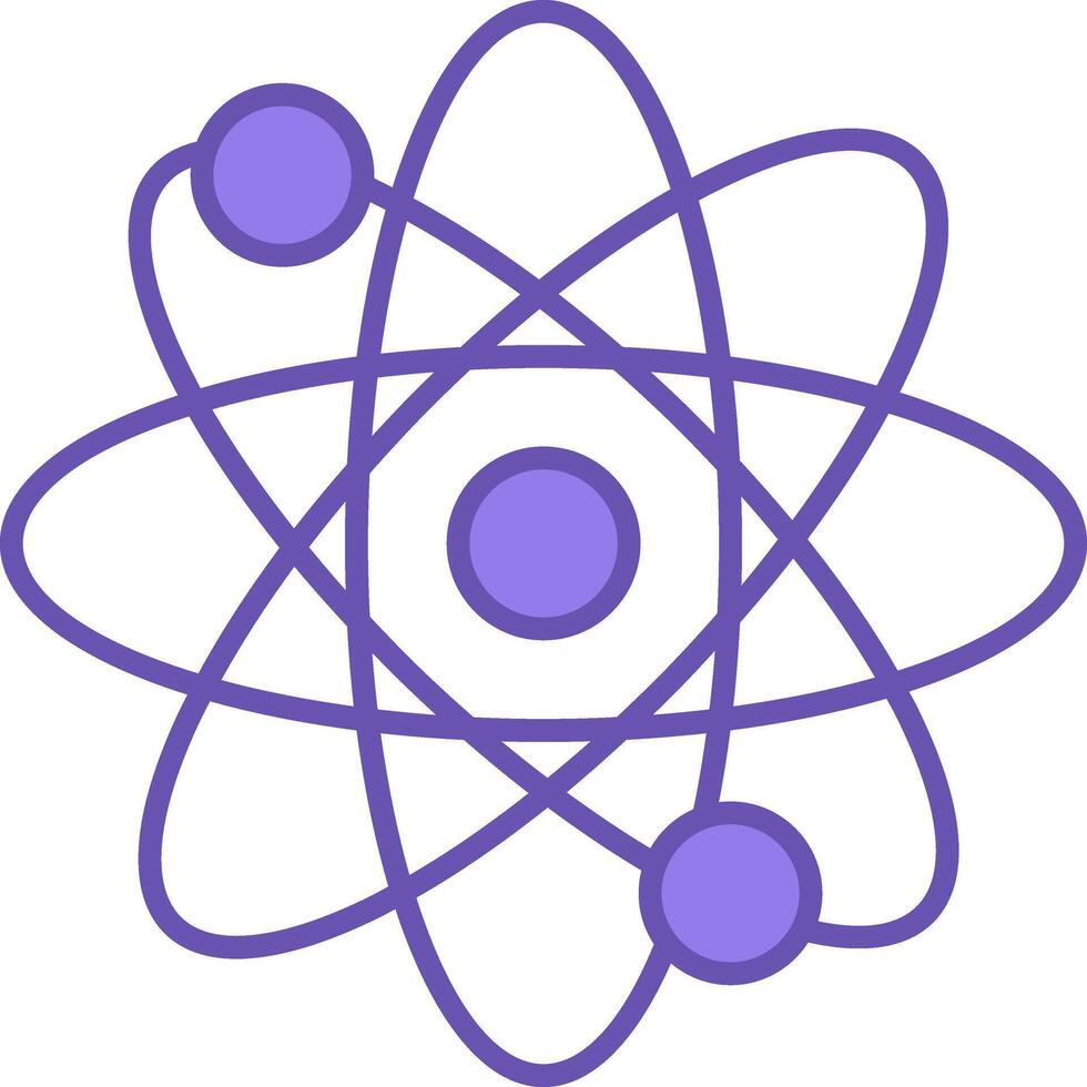 Physics Color Icon. Atom Icon. Science and Education Concept vector