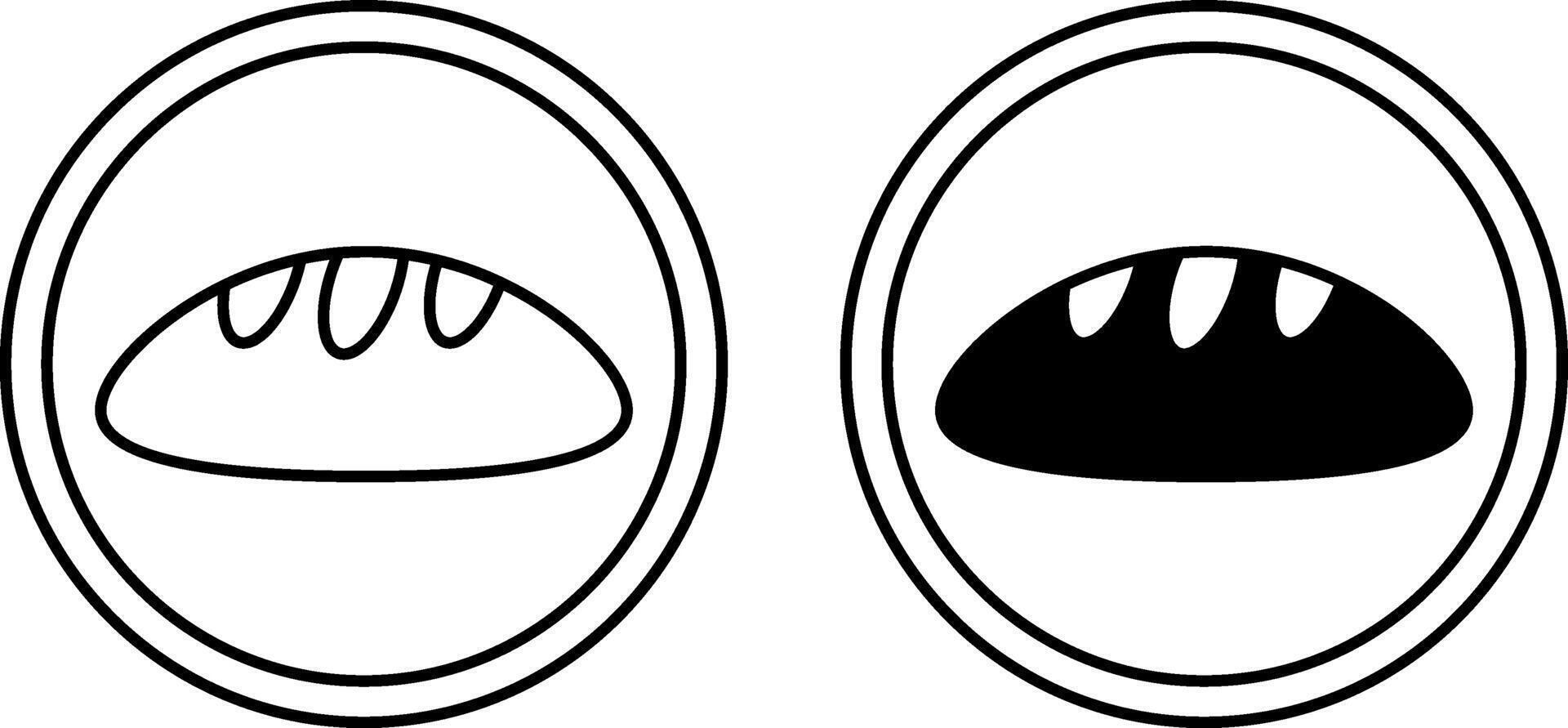 High Carb Icons. Black and White Bread Icons. Bakery products. Label for Food Packaging vector