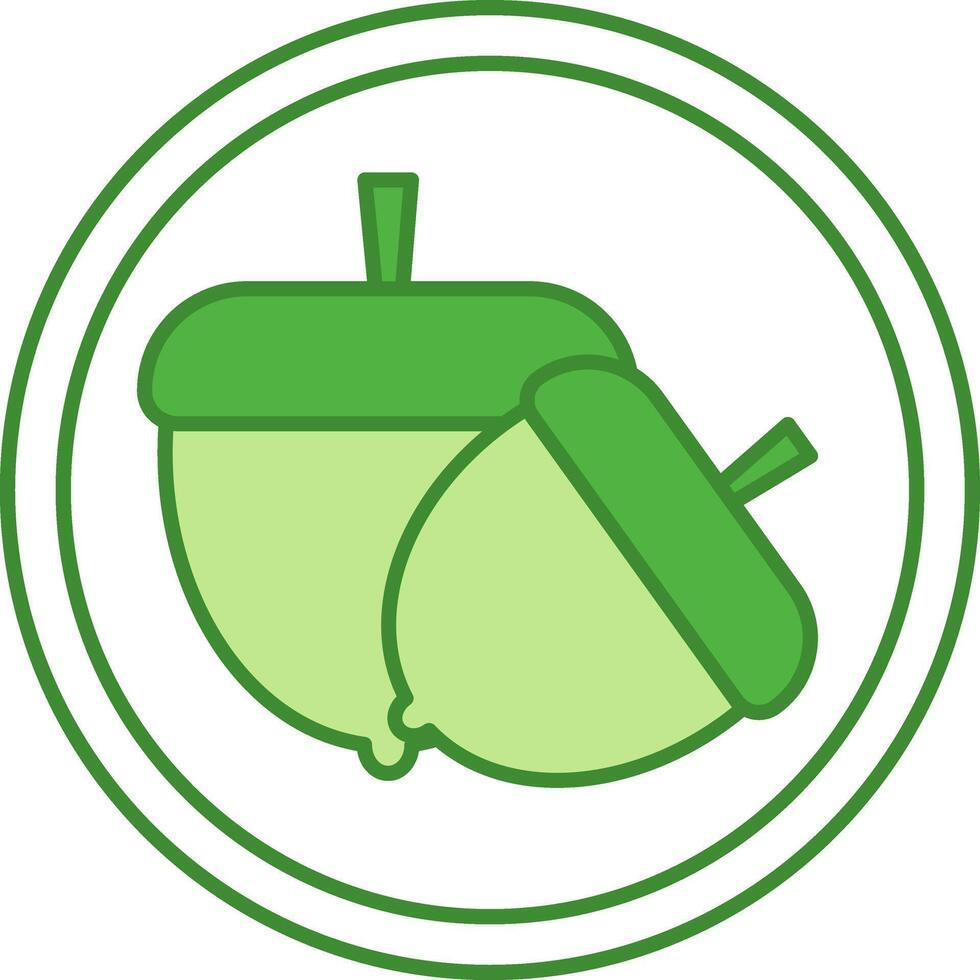 Green Icon Contains Nuts. Label for Products Containing Nuts. Risk of Food Allergy vector