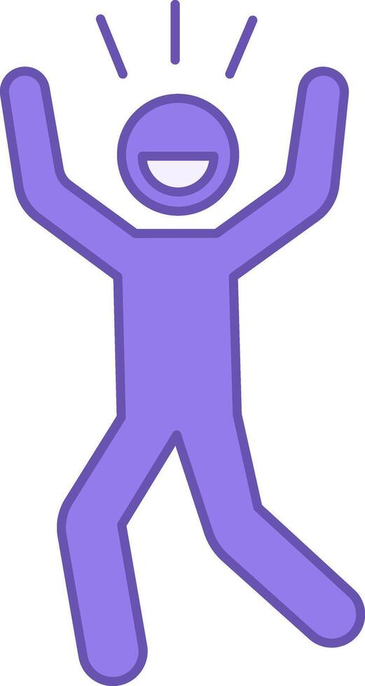 Colored Joyful Icon. Icon of Happy Smiling Man. Emotions and Mood Concept vector