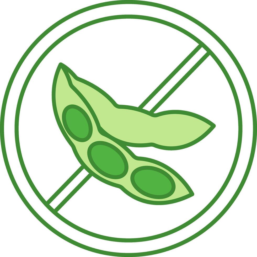 Soy Free Green Icon. Label for a Soy Free Product. Healthy Eating vector