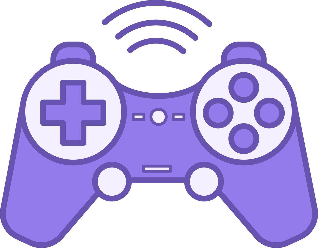 Colored Gaming Icon. Icon of Wireless Gamepad. Joystick, Game Console or Controller. Computer Games Concept vector
