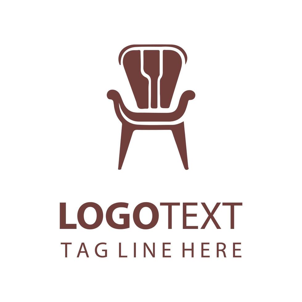 Chair logo design vector