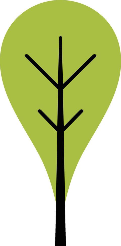 Tree or leaf icon Green clipart vector