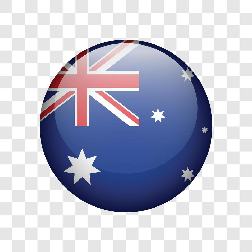 National flag circle icon of Australia. illustration vector