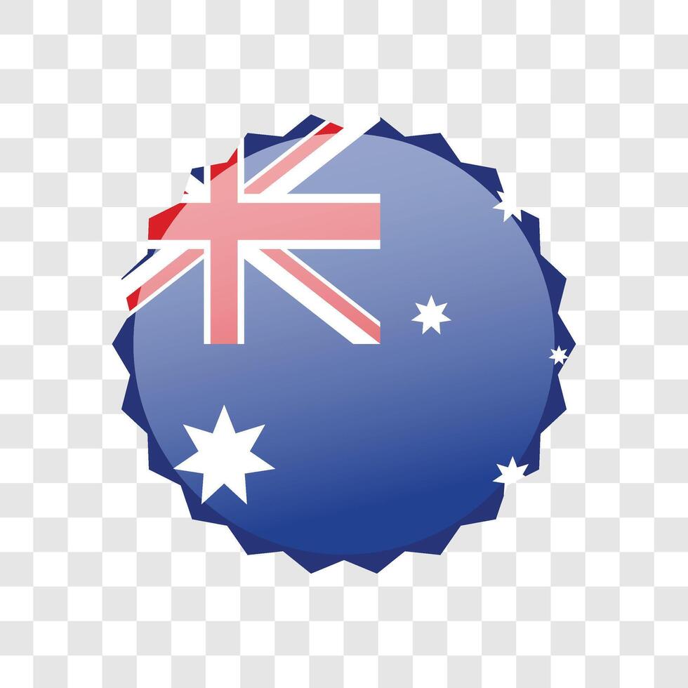 National flag circle icon of Australia. illustration vector