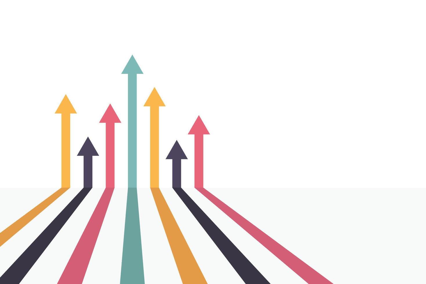 Arrow up to Growth financial trading stock for business vector