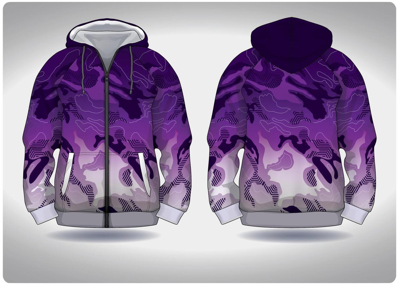 EPS jersey sports shirt .mixed army purple pattern design, illustration, textile background for sports long sleeve hoodie vector