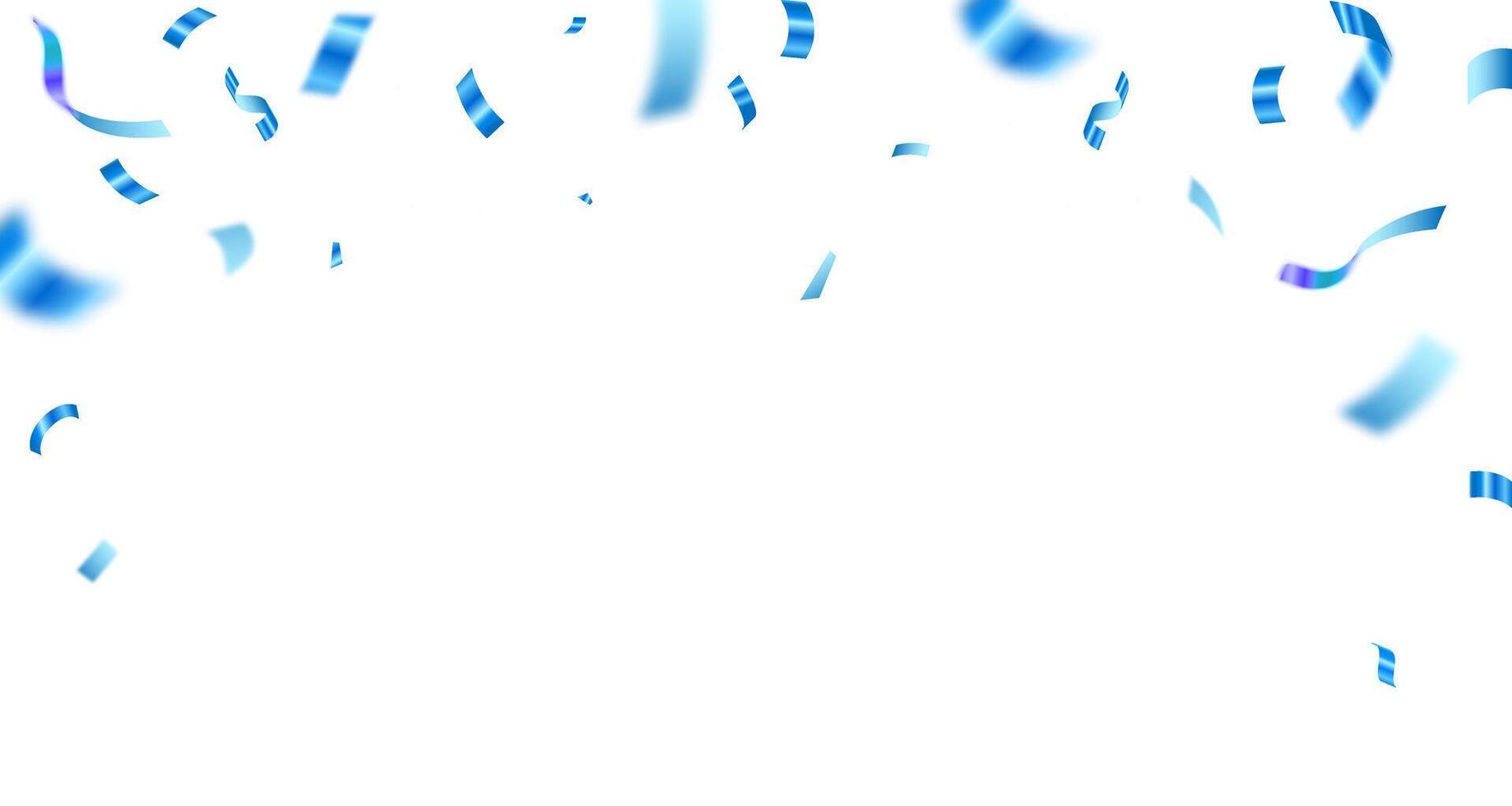 Blue confetti celebration party background design, Falling shiny blue confetti isolated on transparent background. Can be used for celebration, Christmas, New Year, Carnival festivity, confetti, vector