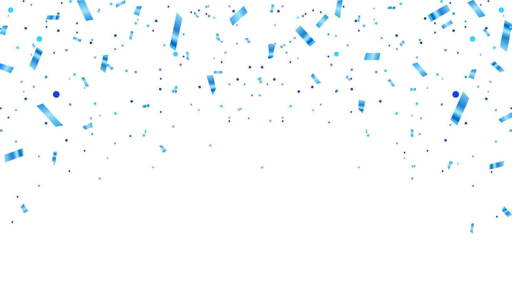Blue color confetti. Falling shiny blue confetti isolated on background. Bright festive tinsel of blue color. Luxury greeting rich card. vector