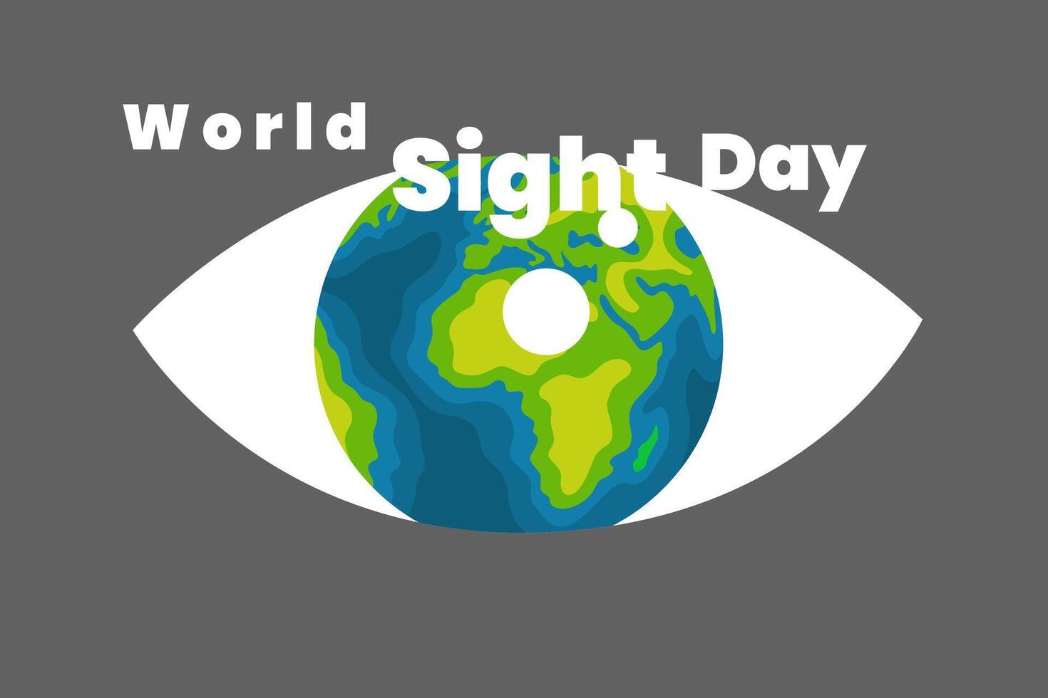 World sight day poster illustration vector