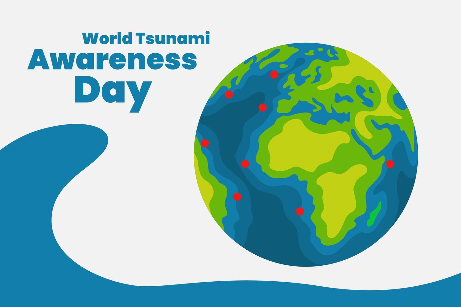 World tsunami awareness day poster vector