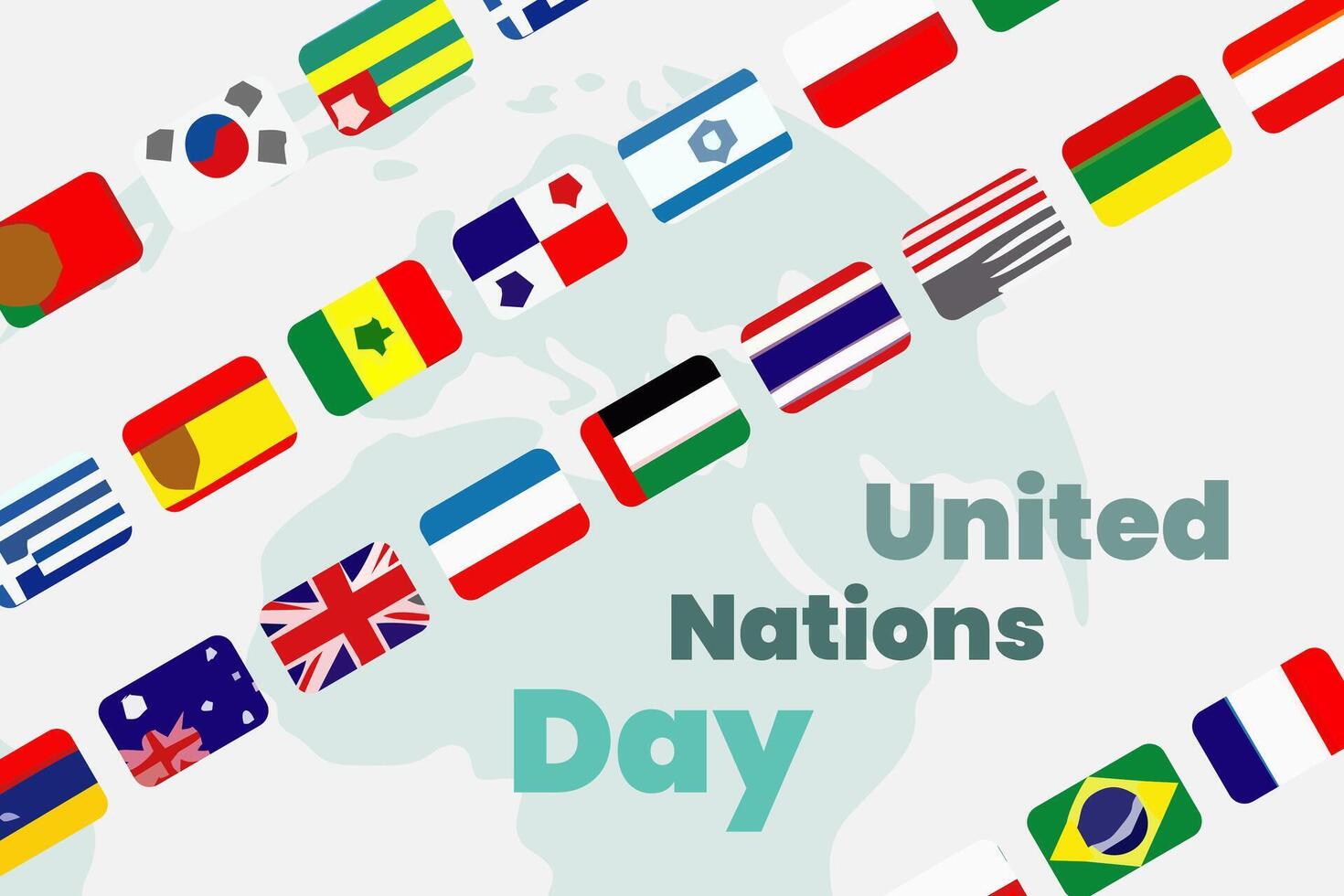 United nations day poster illustration vector