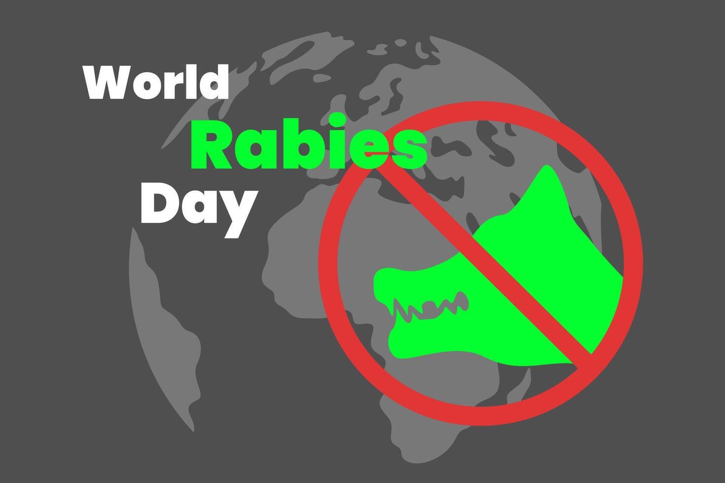 World rabies day poster illustration vector
