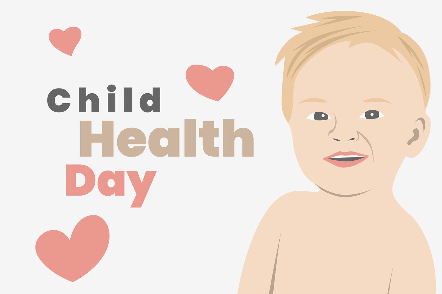 Child health day poster illustration vector
