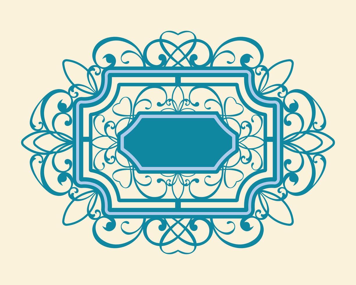 Template for plotter laser cutting of paper, metal engraving, wood carving, cnc, Decorative paper art panel dies vector