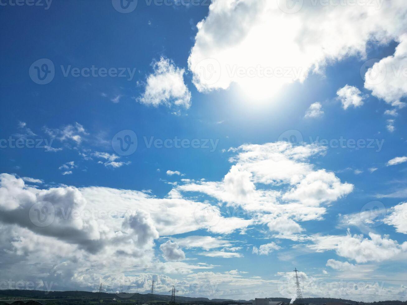 An Aerial View of Buildings at Central Bristol City of Southwest of England, United Kingdom. May 27th, 2024. The High Angle Footage Was Captured with Drone's Camera from High Altitude. photo
