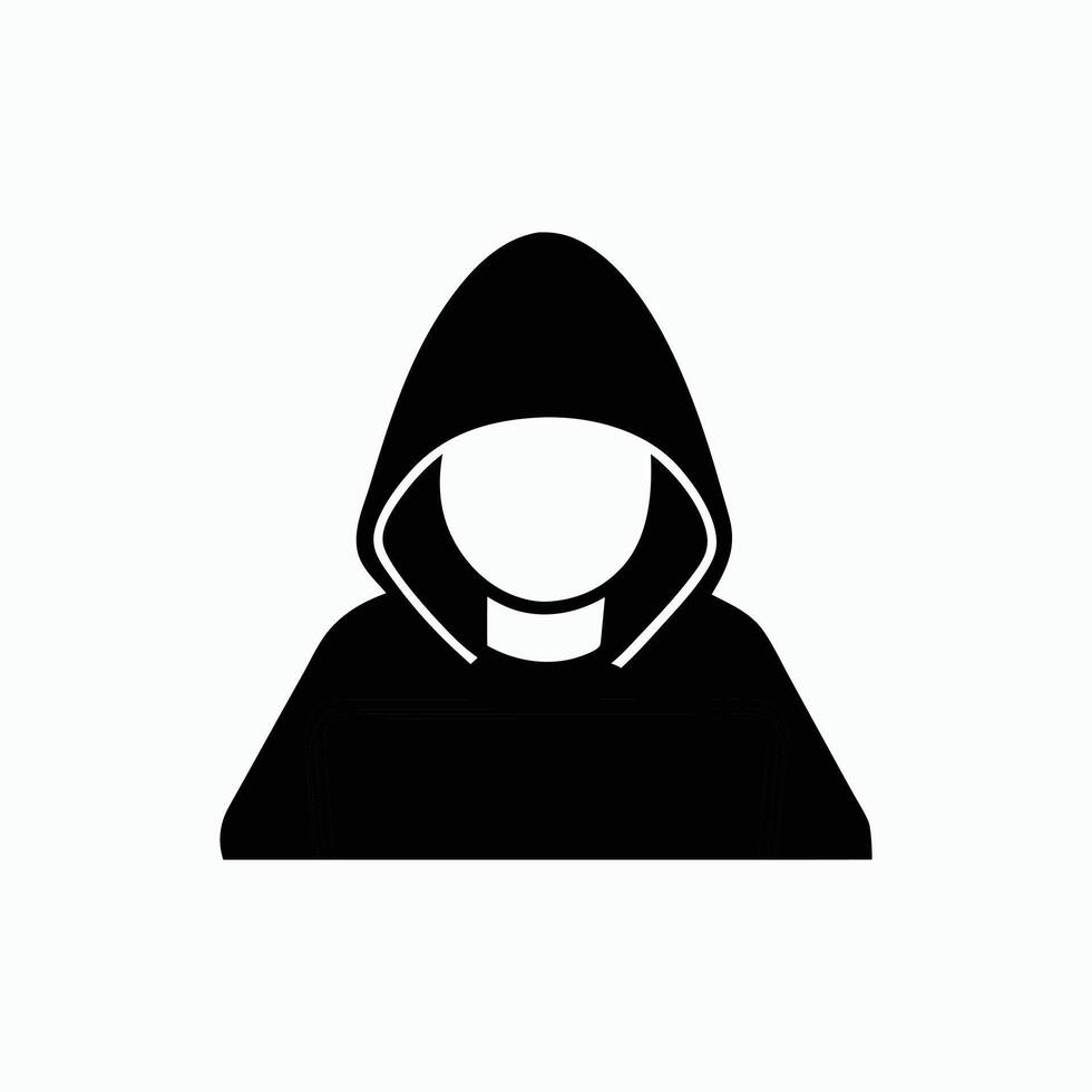 hacker illustration, hacker silhouette vector