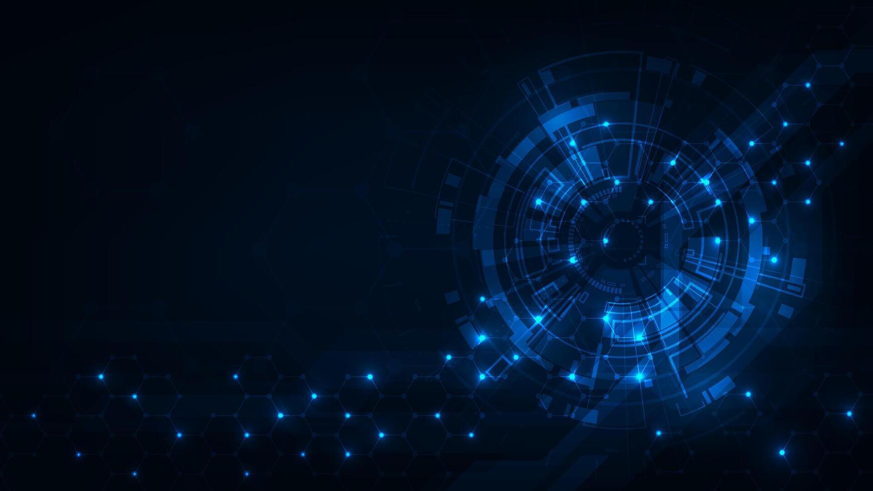 Digital hud sci fi technology concept adstract blue light background. vector