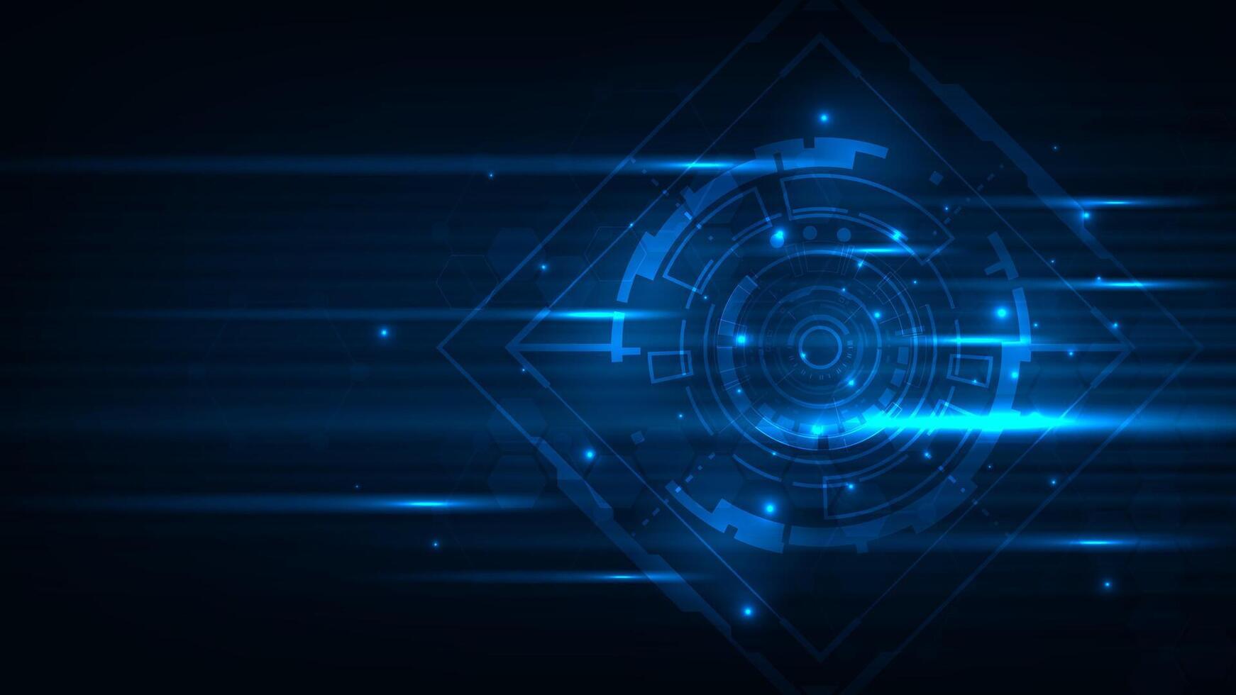 HUD screen tech system innovetion, sci-fi technology futuristic digital technology ultra speed lines blue background. vector