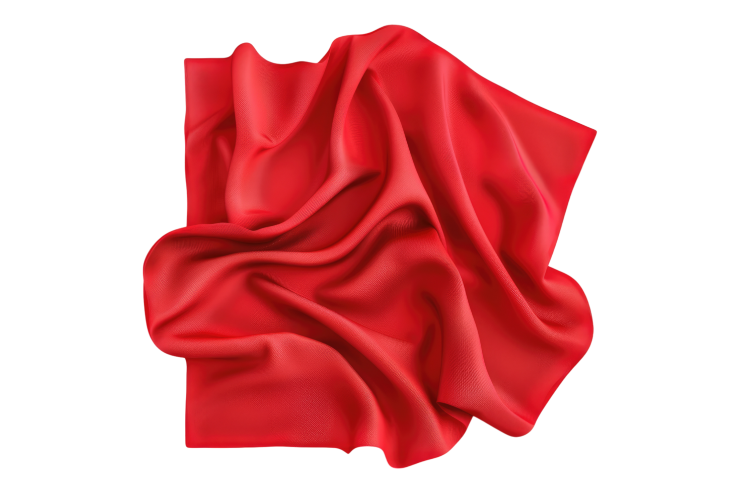 A red silk scarf on a black background png