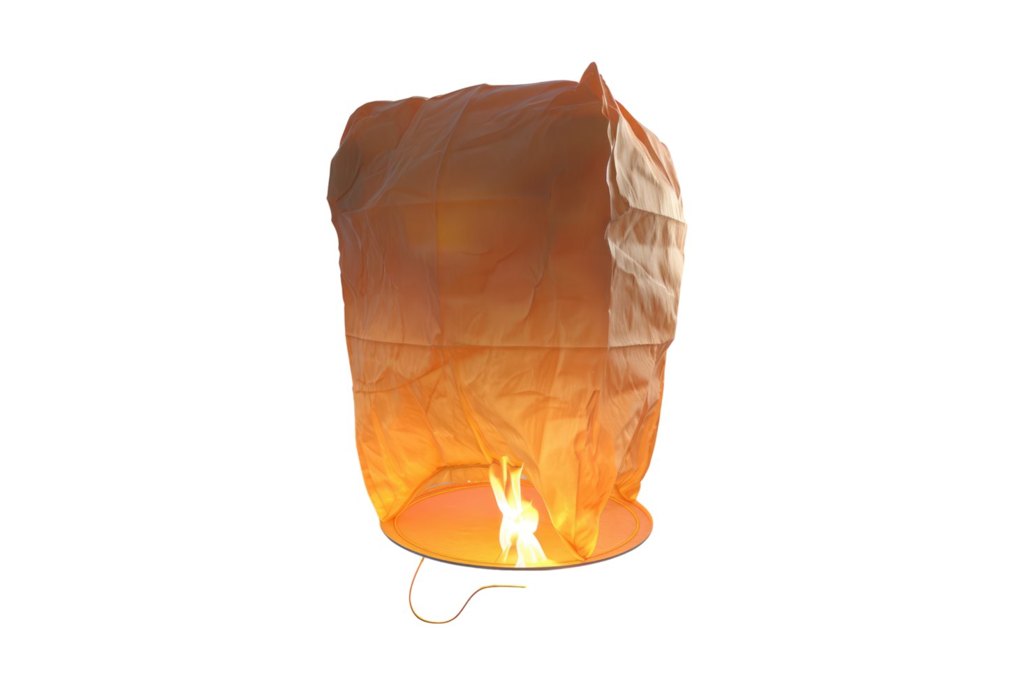 A paper lantern with a light on it png