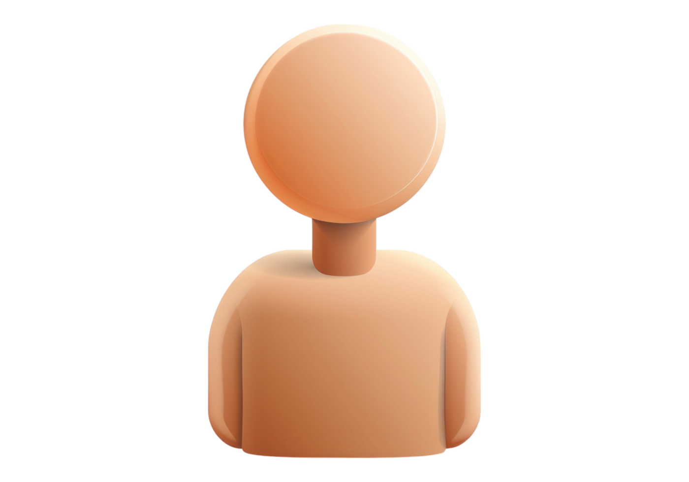 A person with a head and a body in a black background png