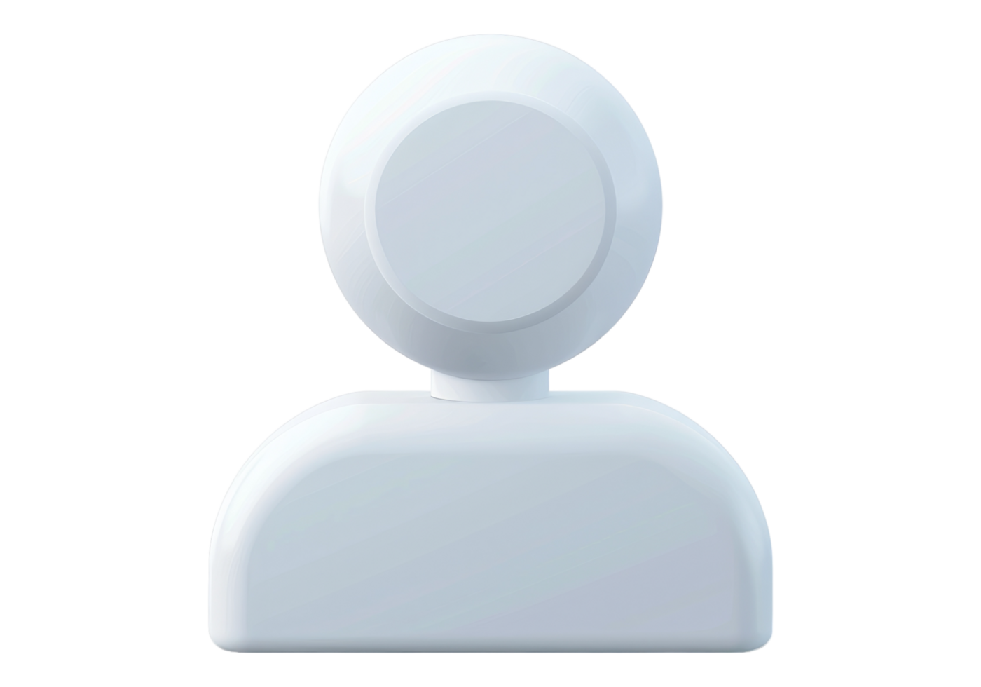 A white person avatar icon on a black background png
