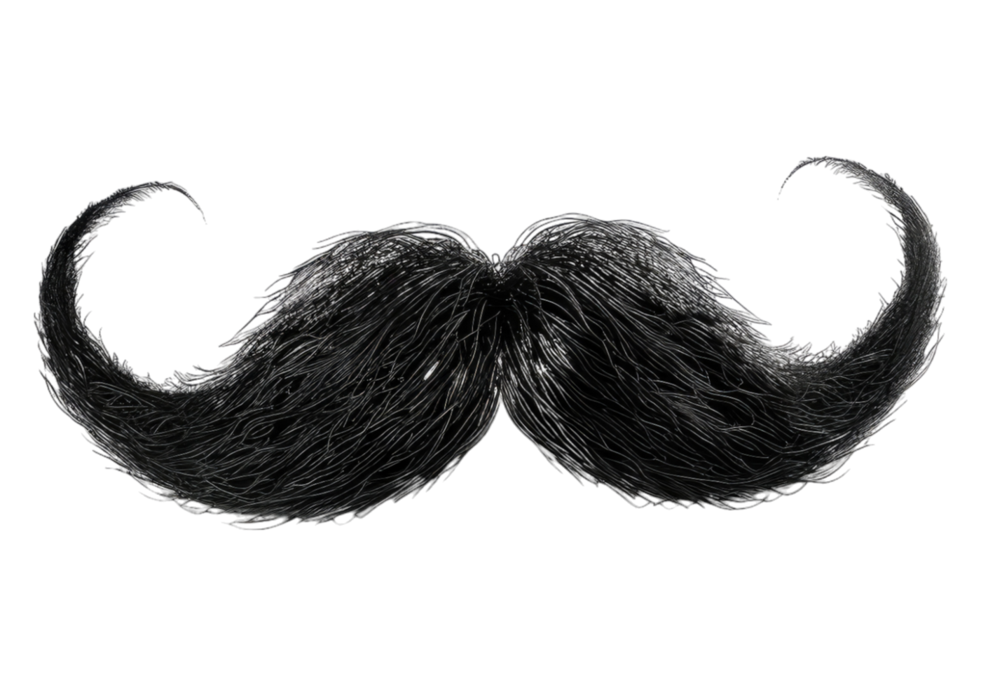 A black mustache on a black background png