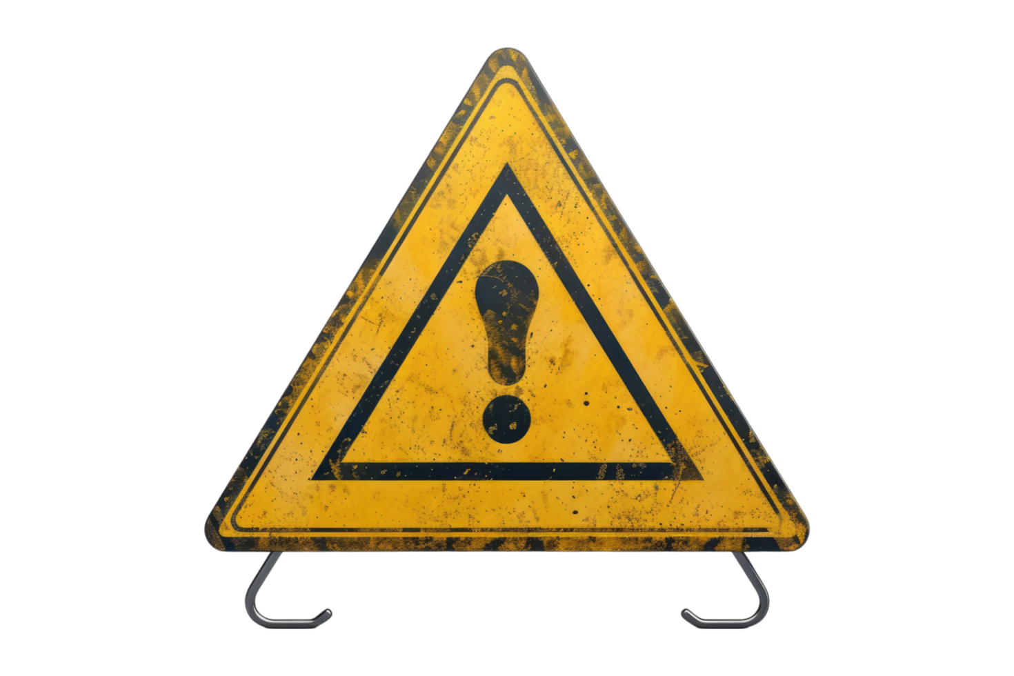 A warning sign with an exclamation mark on it png