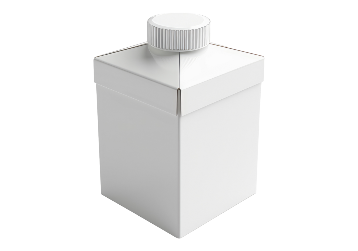 A white plastic container with a lid on a black background png